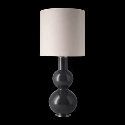 Augusta Tischleuchte grauer Lampenfuß