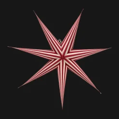 Bare Adventsstern weiß-rot gestreift