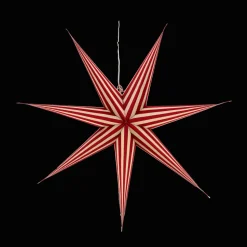 Bare Adventsstern weiß-rot gestreift