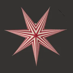 Bare Adventsstern weiß-rot gestreift