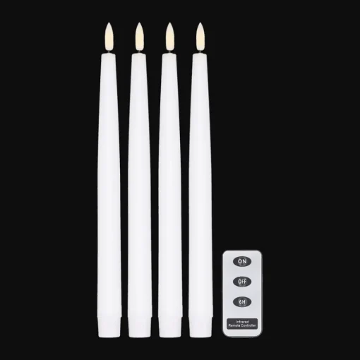 Bright LED-Kerze 28,5cm 4er Pack mit Fernbedienung
