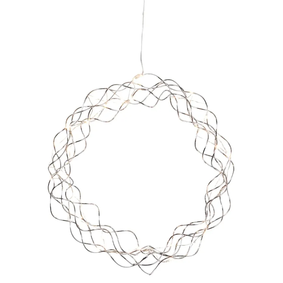 Curly Kranz mit LEDs 30cm