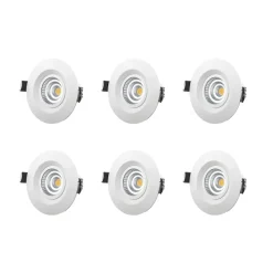Designlight Downlight festes 6er-Pack