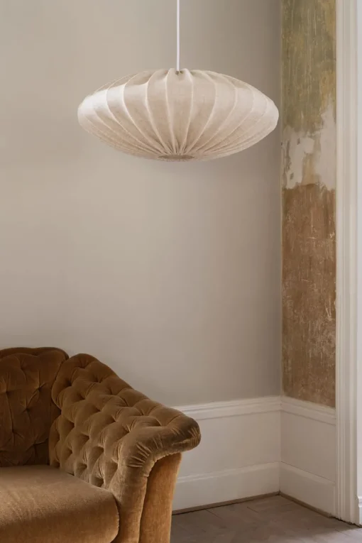 Ellipse Lampenschirm 65cm Leinen
