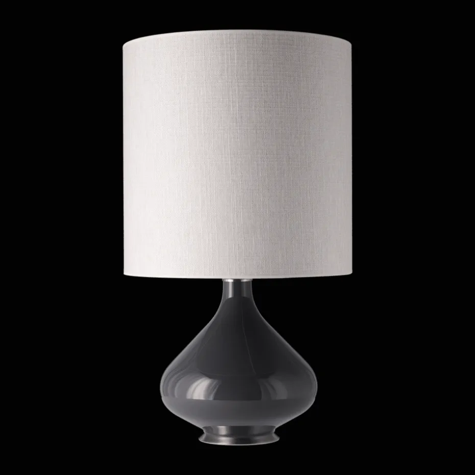 Flavia Tischleuchte grauer Lampenfuß