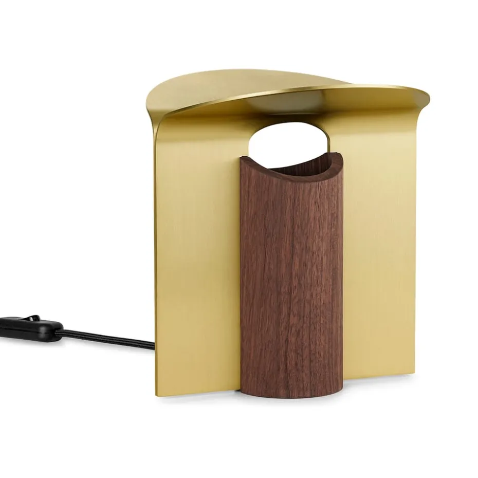 RF200 Petal Tischleuchte, Oiled walnut-brass