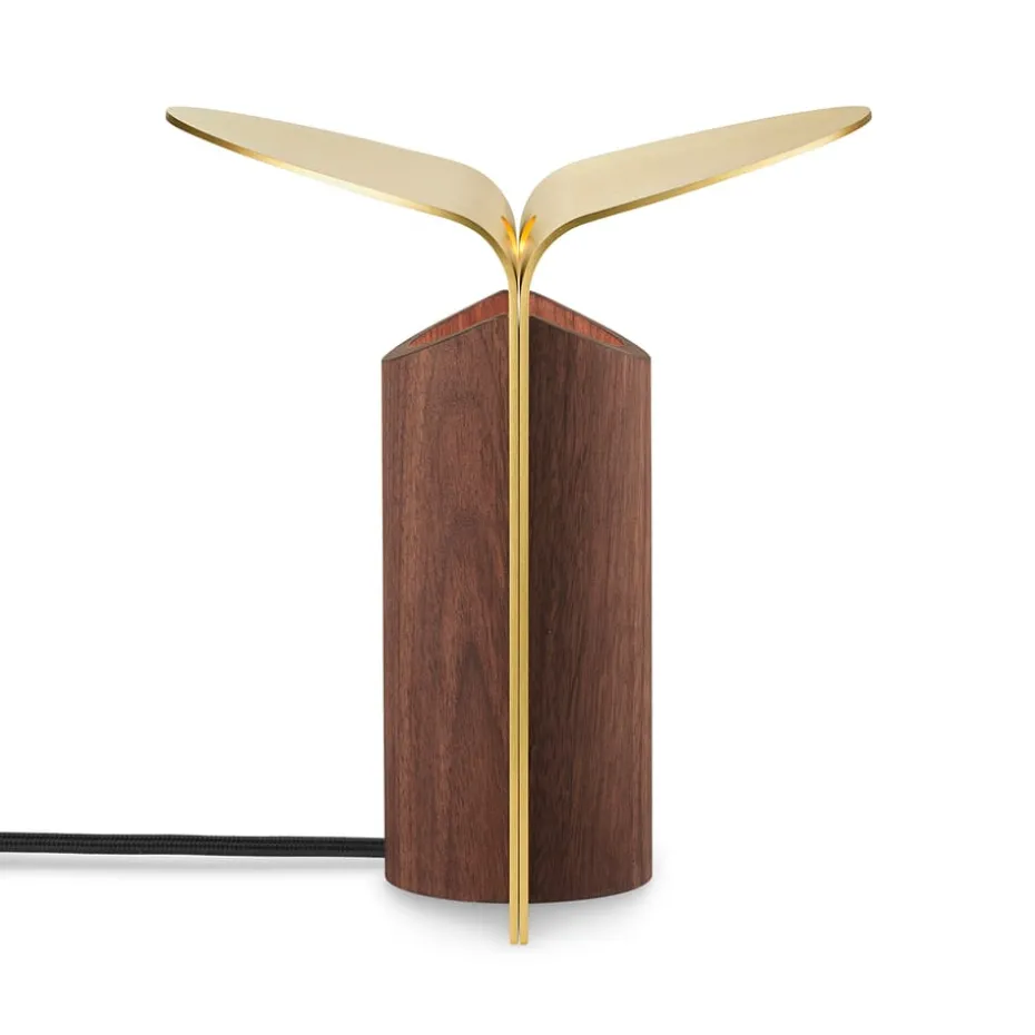 RF200 Petal Tischleuchte, Oiled walnut-brass