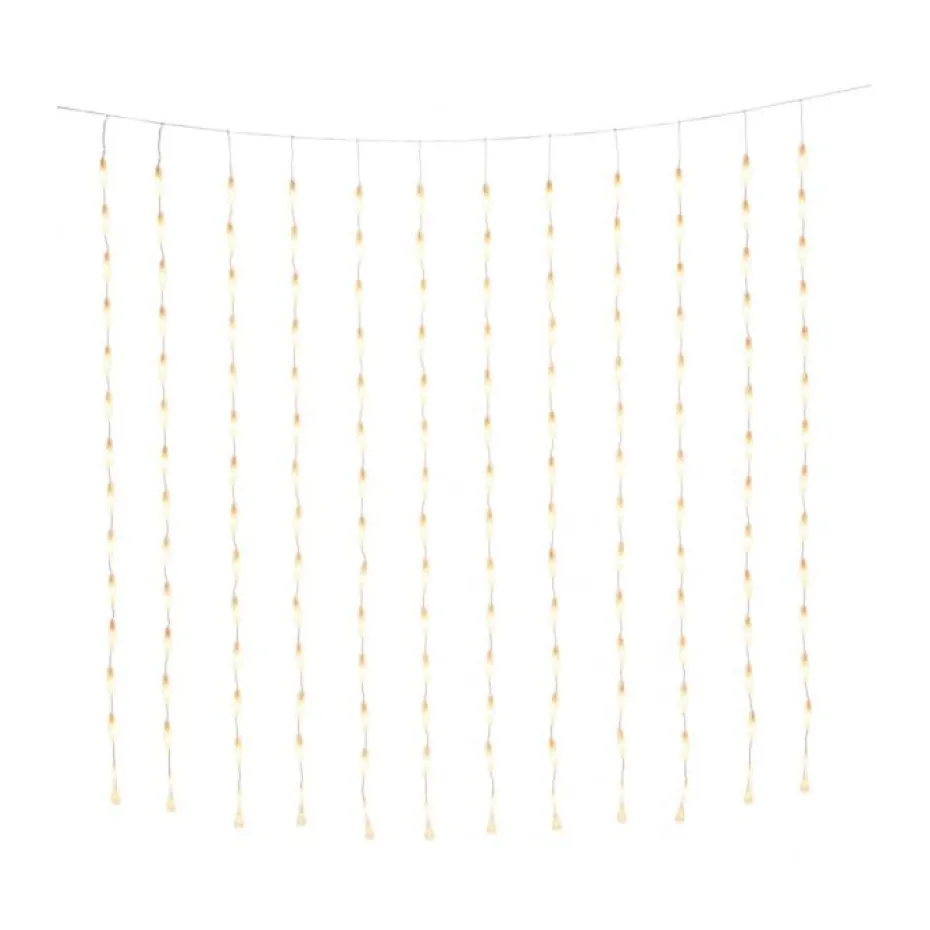 Vorhanglichterkette Tropfen 400 Lichter 200 cm